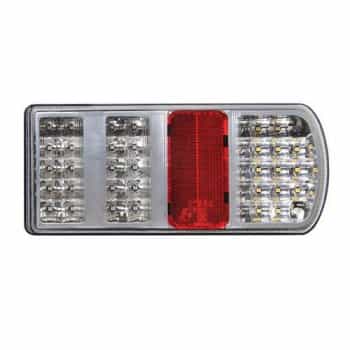Feu arrière 43 LED droite 225x105mm