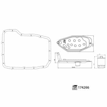 Kit de filtre hydraulique, boîte automatique 174266 FEBI