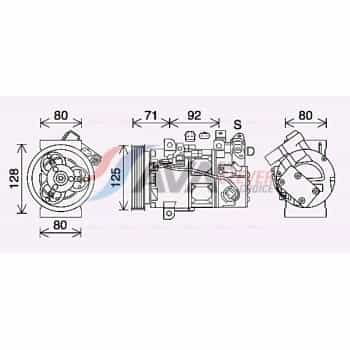 Compresseur, climatisation RTAK636 Ava Quality Cooling