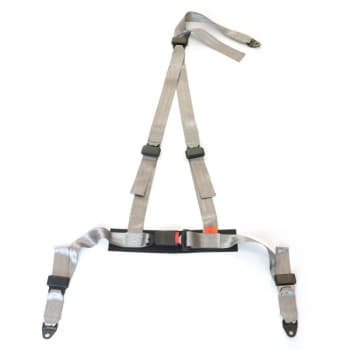 Ceinture de sport de course 3 points argent + marque E (2 pouces)